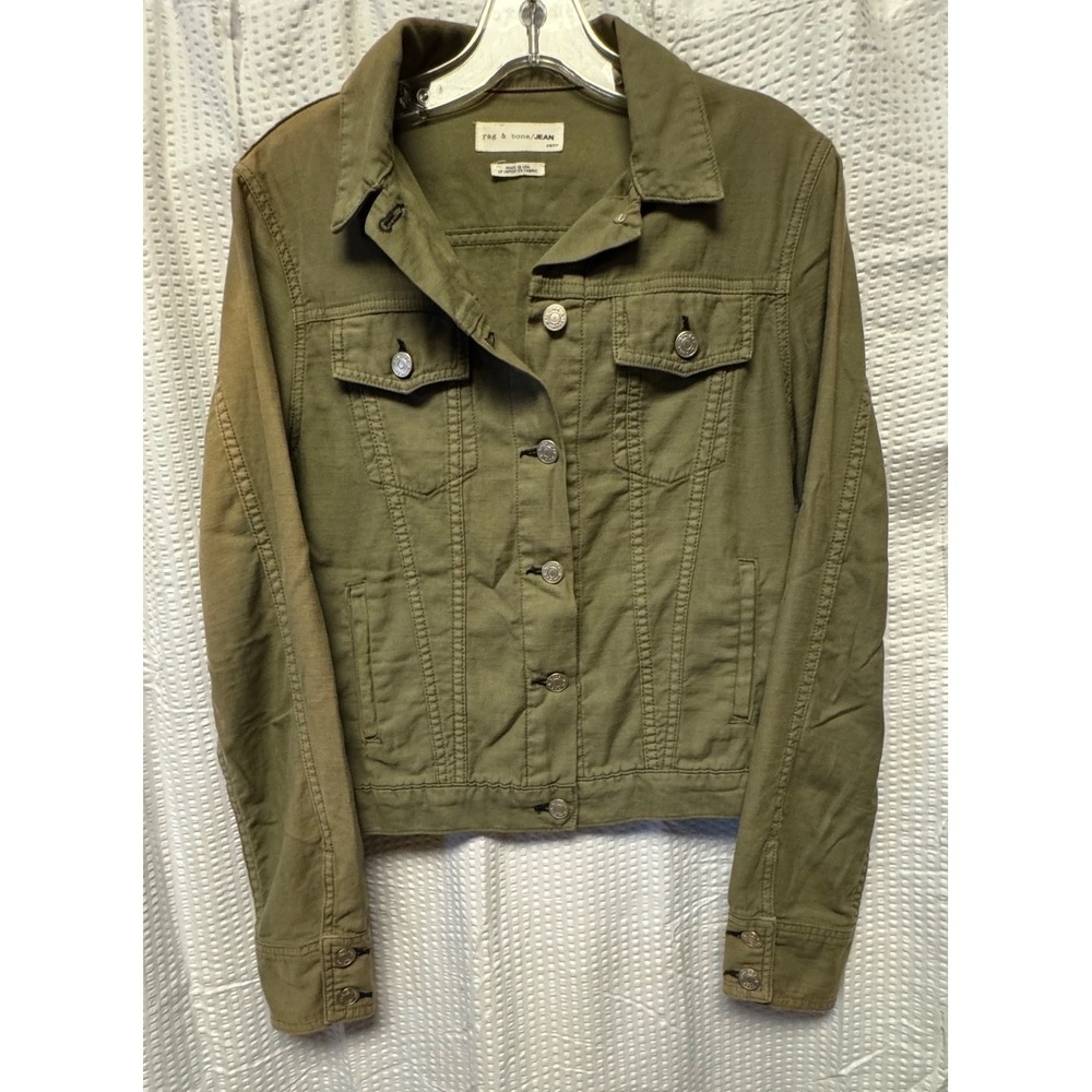 Rag & Bone Jean Army Green Military Style Jacket Coat Army Green Women's X-Small